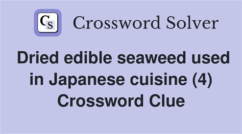 edible crossword clue